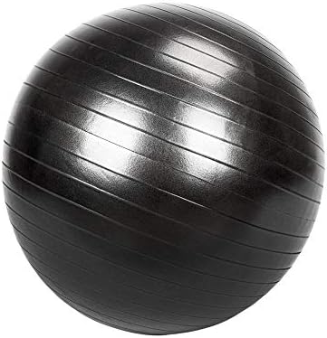  Spor Salonu / Ev Patlamaya Dayanıklı Kalınlaşmak Yoga Topu Pürüzsüz Yüzey Siyah