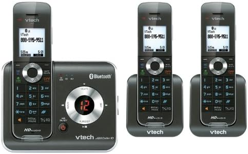 VTech DS6421-3 Bluetooth Bağlantılı 3 Ahize DECT 6.0 Kablosuz Telefon, Dijital Telesekreter ve Arayan Kimliği, 12 Ahizeye kadar