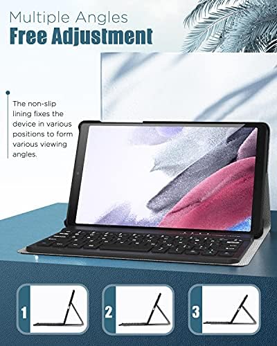 Samsung Galaxy Tab A7 Lite 8.7 İnç 2021 (SM-T225/T220/T227) ile Uyumlu MoKo Klavye Kılıfı, Manyetik Olarak Çıkarılabilir Kablosuz