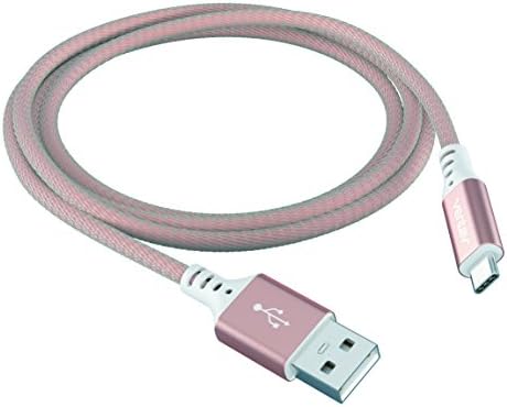 Ventev Chargesync Alaşımlı USB-C Kablo | Tip A-C, Ultra Şık Fırçalanmış Alüminyum Gövde ve Yüksek Gerilimli Sargı ile Örgülü,
