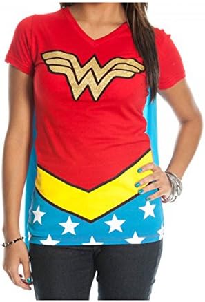 Dc Comics Kızın Dc Comics Wonder Woman Glitter Gençler V Yaka Tee