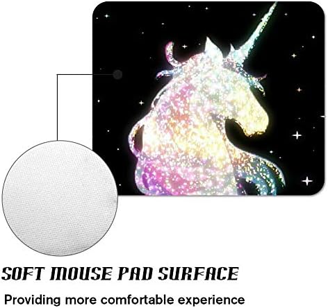 Altın Elk Mermer Oyun Ofis Mouse Pad ZTtrade Dayanıklı Özelleştirilmiş Kaymaz Kauçuk Mouse Pad-Dikdörtgen. (Galaxy Unicorn)