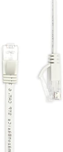 Basics Cat 6 Gigabit Ethernet Patch İnternet Kablosu, Düz-50FT, 1 Paket, Beyaz-20 Çivi Dahil
