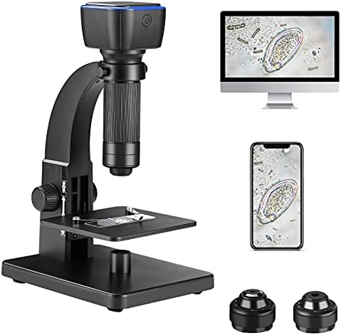 2000X HD dijital mikroskop WiFi, USB biyolojik mikroskop ile dijital ve mikrobiyal Lens, Android/iOS/Windows / Mac uyumlu,