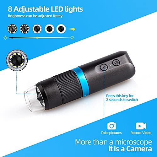 Dijital Mikroskop 50X-1000X Büyütme El USB HD 1080 P Muayene Endoskop Kamera Büyüteç 8 LEDs ile Uyumlu iPhone, iPad, Samsung