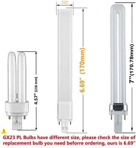 İNANILMAZ GÜÇ 2-Pack 6 W LED GX23 PL Lamba GX23d 2-Pin Baz 13 W CFL / Kompakt Floresan Lamba Değiştirme 120 V Tek Tüp LED PL