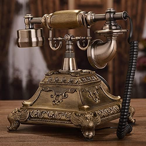 XbaiAO Vintage Telefon, Bronz Avrupa Tarzı Antika Telefon Hediyeler için Uygun, Ev Dekor Otel Telefonu