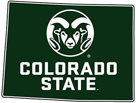 R ve R İthalatı Colorado Devlet Rams Vinil Çıkartması-NCAA Devlet Şekilli Sticker