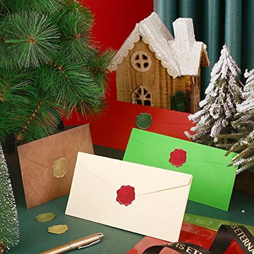 540 Adet Noel mühür mumu Çıkartmalar Vintage Noel Tatili Zarf Mühür Sticker Santa Northpole Resmi Kabartmalı mühür mumu için