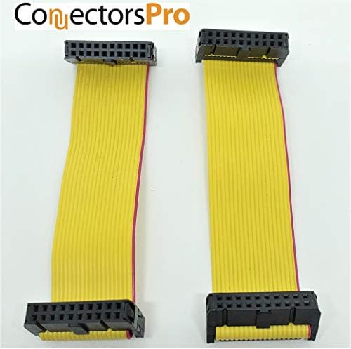 PC Aksesuarları-Konnektörler Pro 20 P 18 cm 7 İnç Sarı Düz Şerit Kablo ile 2.54 mm FC 20 Pins 2x10 0.1 Pitch Dişi Konnektör