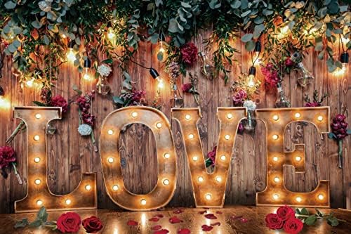 7x5FT sevgililer Günü Zemin Aşk Kırmızı Gül Çiçek Arka Plan Vintage Romantik Rustik Ahşap Zemin Parti Arka Plan Düğün Gelin