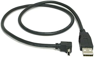 100 adet / torba Mini USB 2.0 B Tipi 5pin Erkek Aşağı Açılı 90 Derece USB Erkek Veri Kablosu 0.5 M, 50 CM