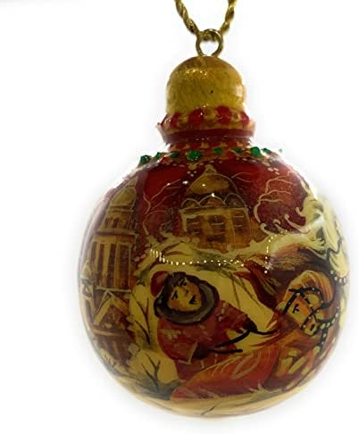 Noel Ağacı Dekorasyon Topu St. Petersburg Ahşap Askı Süsleri.Ev Dekorasyonu.Noel ve Yeni Yıl Hediyesi.Rusya'da el yapımı.