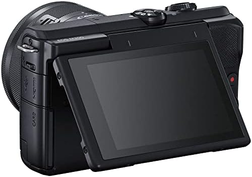 Canon EOS M200 Aynasız dijital fotoğraf makinesi ile 15-45mm Lens (Siyah) (3699C009) + 64 GB Hafıza Kartı + Kılıf + Kart Okuyucu