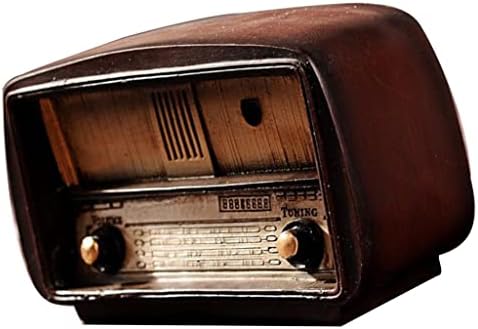 Baoblaze Vintage Mini Reçine El Sanatları Radyo Modeli-Kahverengi