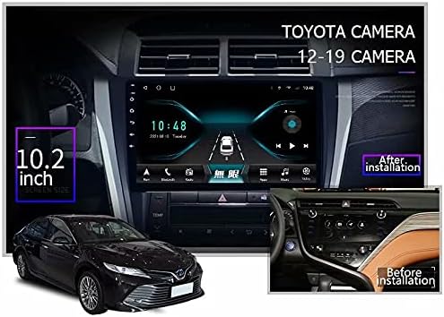 Çift Din Stereo Android Oto ile Arka Kamera DVR Araba Radyo Bluetooth GPS Toyota Camry 2012-2019 için Dokunmatik Navigasyon