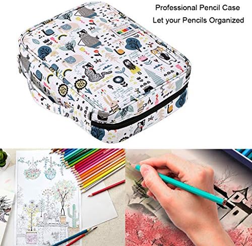 BTSKY renkli kalem kutusu 220 Yuvaları kalem kalem çanta düzenleyici ile Kullanışlı Wrap Taşınabilir-Çok Katmanlı Tutucu için