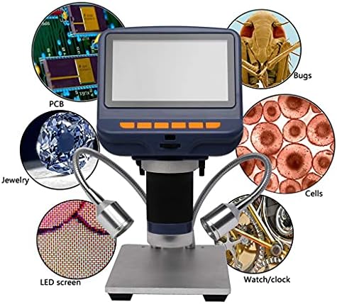 RTHUUW 220X Masaüstü Elektronik Dijital Stereo Mikroskop Lehimleme Tamir için 4.3-inç HD ekran ile led ışık