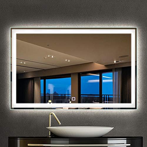 Yanıp Sönen Mağaza Banyo Aynası Işıklı Su geçirmez, Duvar Makyaj Aynaları, ışıklı LED ışık Aynaları + Dokunmatik Anahtar Kontrolü,