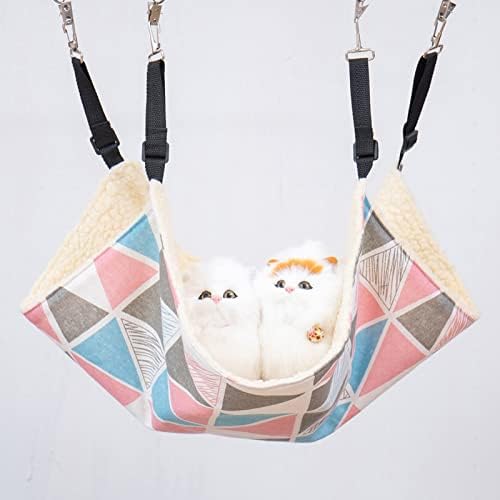 Kediler için yatak Asılı kedi hamak Kendinden ısınma Pet Pad için Kafes Yumuşak Pamuk Kedi Evi Hamak Kış Sıcak Yavru Sandalye