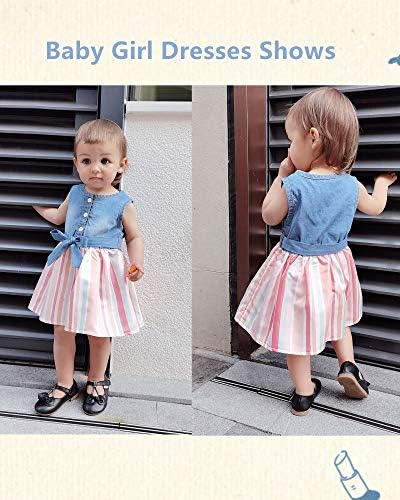 Toddler Bebek Kız Giysileri Elbiseler Kolsuz Yaz Kıyafeti Bebek Denim Sundress Kot Genel Elbise Kız için