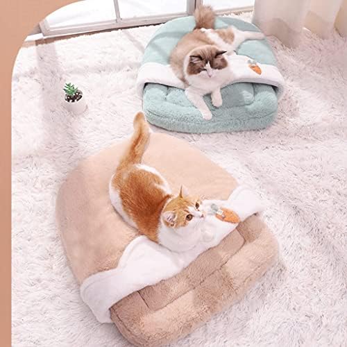 YAMIA Köpek ve Kedi Yatak Kedi Uyku Tulumu Kendinden ısınma kedi yatakları Kapalı Kediler için Sevimli Yumuşak Kabarık Kedi