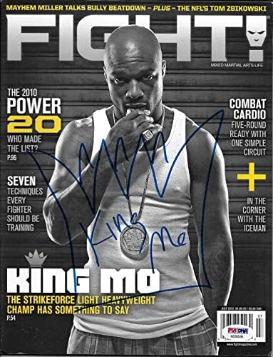 Kral Mo Lawal İmzalı Temmuz 2010 Dövüş Dergisi PSA / DNA Rizin StrikeForce Bellator İmzalı UFC Dergileri
