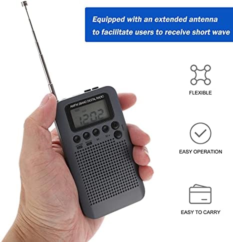 MİLİSTEN AM FM Cep Radyo Mini Taşınabilir Dijital Tuning Transistör Radyolar Kulaklık lcd ekran Kordon için Yürüyüş Koşu Egzersiz