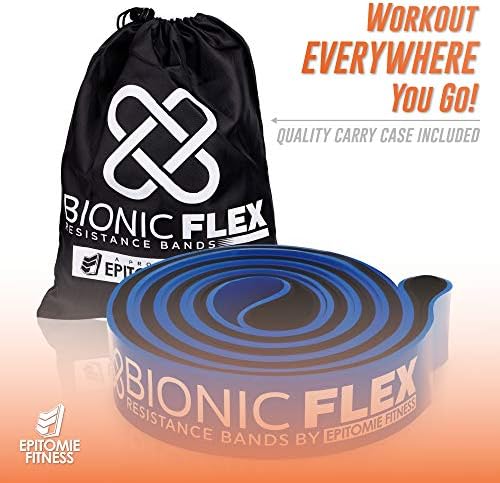 Epitomie Fitness Bionic Flex Pull Up Assistance Band-Kuvvet Antrenmanı, Fizik Tedavi, Powerlifting, Germe için Premium Çift