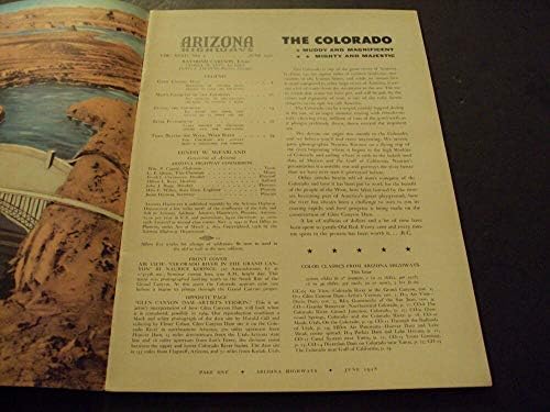 Arizona Karayolları Haziran 1958 Glen Canyon Barajı, Colorado'yu Uçuruyor