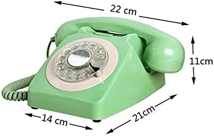 WODMB Telefon Döner Arama Vintage Sabit Telefon Plastik Ev Ofis Retro Tel Sabit Sabit Telefon Ev Dekorasyon (Renk: E)