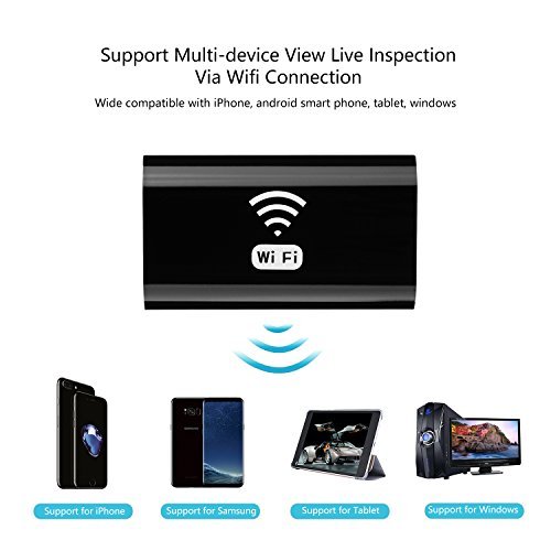 Kablosuz Endoskop-Jellas 8MM Yılan WiFi Borescope Muayene HD Kamera 2.0 Megapiksel ile Yarı-Sert Kablo için Android, iOS, Tablet