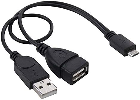 USB Arabirimi USB 2.0 Erkek-2 Çift USB Dişi Jak Adaptör Kablosu Bilgisayar / Dizüstü Bilgisayar için, Uzunluk: Yaklaşık 30cm(Siyah).