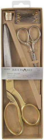 Milward Premium Makas Hediye Seti-Terzilik Makası ve Nakış Makası (Altın)içerir