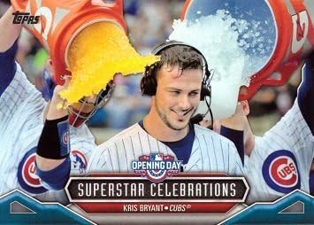 Topps Açılış Günü Süperstar Kutlamaları SC-8 Kris Bryant Beyzbol Kartı-Gatorade Duş