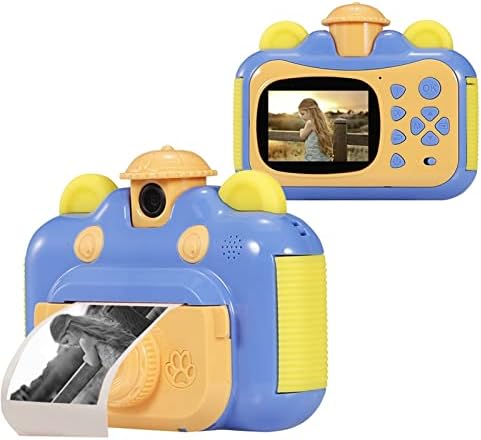 çalışma masası Baskı Kağıdı ile Çocuk için Anında Baskı Kamerası 2.4 İnç Ekran 12MP Fotoğraf 1080p Video Şarj Edilebilir Fotoğraf
