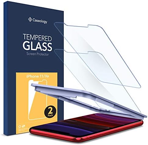 Caseology Temperli Cam için Apple iPhone 11 Ekran Koruyucu (2019) ve iPhone XR ( 2018) -2 Paket