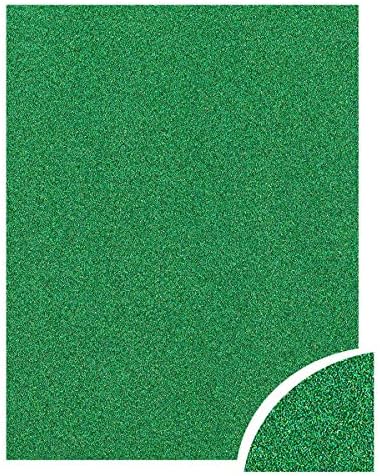 PA Kağıt Aksan Glitter Kart Stoğu, Yeşil 10 Parça