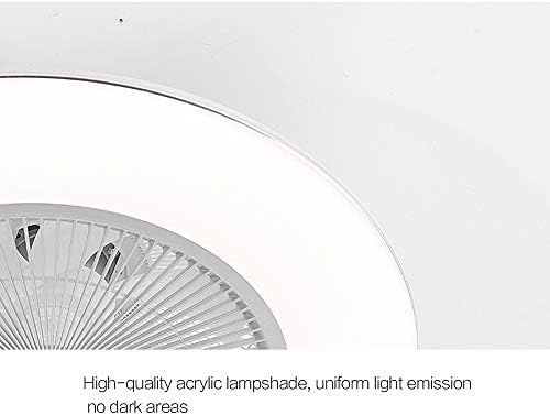 22 inç Beyaz Modern UFO Tasarım Görünmez Fan uzaktan Kumanda ile LED Avize kapalı ince Fan ışık 3 Renk 3 Hız Ayarlanabilir