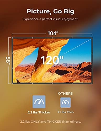 Video Projeksiyon Ekranı, açık projektör ekranı 120 inç 16:9 4 K HD Katlanabilir ve Taşınabilir Açık Projeksiyon Ekranı, destek