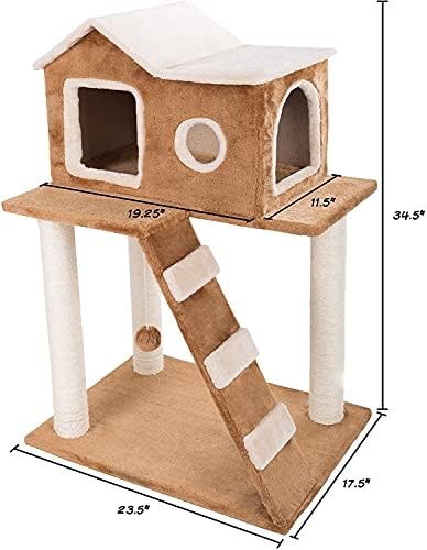 ZHANGJİNYİSHOP Kedi Tırmanma Çerçeve Peluş Çok Düzeyli Kedi Kulesi Tırmalama Direkleri, tırmanma merdiveni, Kedi Kınamak