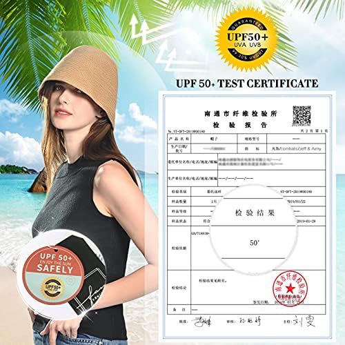 Yaz kova hasır şapka kadınlar için Packable katlanabilir moda plaj UPF50 + güneş UV koruma moda