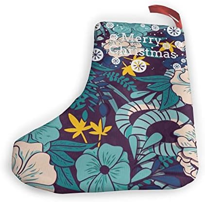 GLRTORE Yılan ve Çiçek Noel Çorap 2 Paket 10 İnç,noel Çorap Noel Ağacı Şömine Asılı Çorap Noel Şeker Mevcut Çanta için Aile