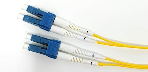 10 Metre Tekli Dubleks 1.2 mm Ultra Yüksek Yoğunluklu Fiber Optik Kablo (9/125) - LC-LC-Sarı