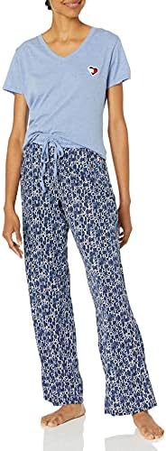 Tommy Hilfiger Kadın Üst ve Logo Pantolon Salonu Alt Pijama Takımı Pj