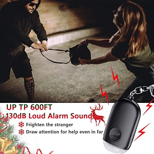 Güvenli Ses Kişisel Alarm - 130dB USB şarj edilebilir Anahtarlık Alarm Kendini Savunma Güvenlik Alarm ile Mini acil durum led'i