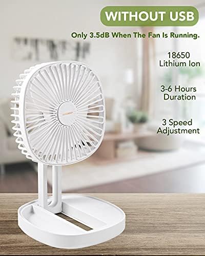 2021 Yükseltilmiş Küçük masa fanı USB Powered Sessiz 3 Hızları Rüzgar Taşınabilir Kişisel Fan Hava Akımı Mini Fan Daha İyi