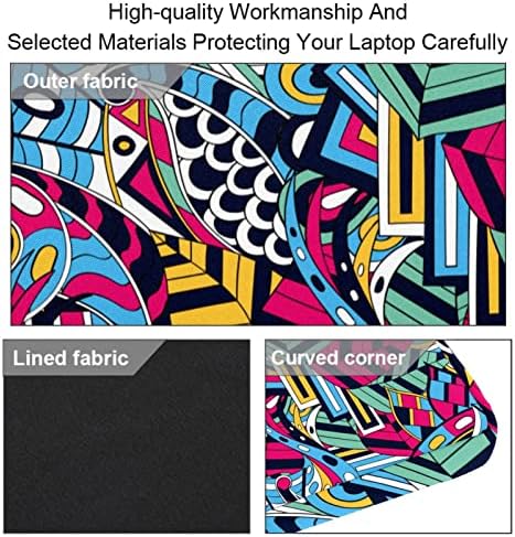 Soyut Renkli Desen Laptop çantası 14.5 İnç Evrak Çantası Laptop omuz askılı çanta Laptop taşıma çantası Bilgisayar ve Tablet