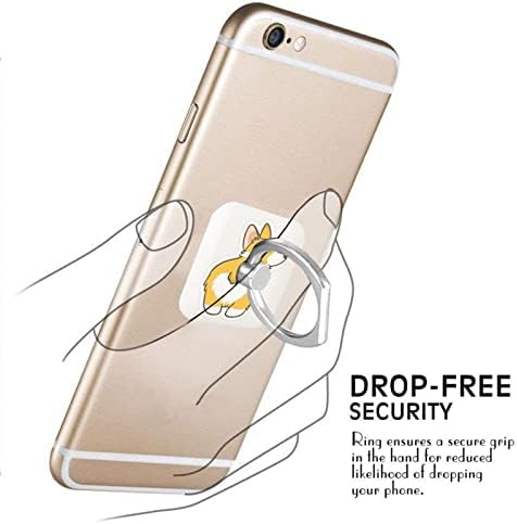 Sevimli Corgi Popo Cep Telefonu Halka Tutucu Parmak Standı 360° Rotasyon Metal Halka Kavrama, Tüm Smartphone ile Uyumlu