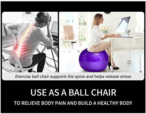 Egzersiz Topu 25 inç Ekstra Kalın Yoga Sandalye için Fitness, İstikrar, Denge, fizik Tedavi Profesyonel Kalite Tasarım